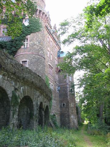 Zamek Książ Widok od zachodu