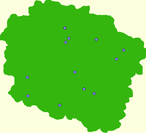 Mapa zamków województwa kujawsko-pomorskiego
