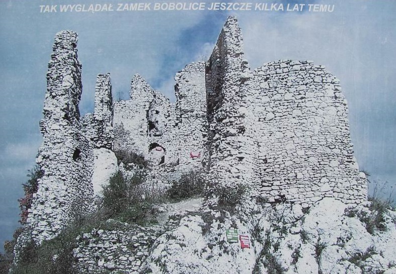 Zamek Bobolice Tak wyglądał zamek kilka lat temu