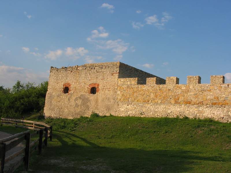 Zamek Sobków Mury obronne
